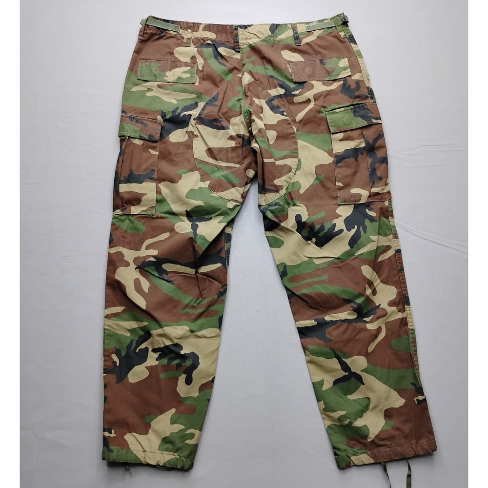 Genuine Gear Woodland Camo Cargo Pants Mens XL Regular 40x31 Ripstop Tactical - Picture 2 of 9